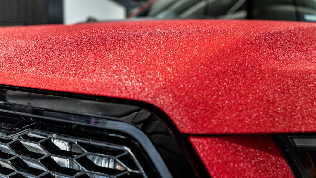 Close-up of Apex Armor textured protective coating finish demonstrating surface depth and durability